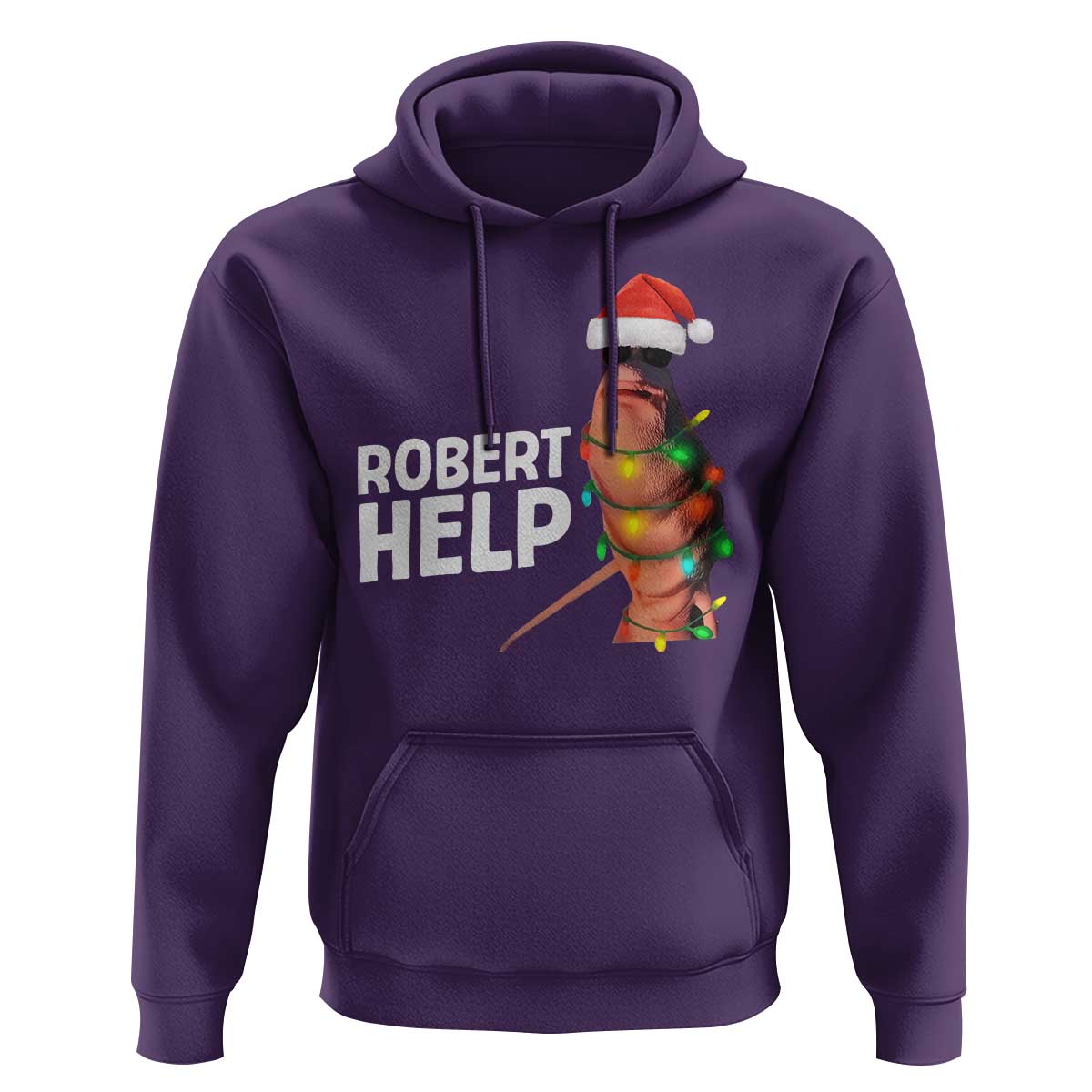 Marcus The Worm Christmas Hoodie Robert Help Internet Weirdcore Brainrot Humor - Wonder Print Shop
