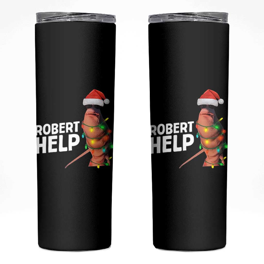 Marcus The Worm Christmas Skinny Tumbler Robert Help Internet Weirdcore Brainrot Humor - Wonder Print Shop