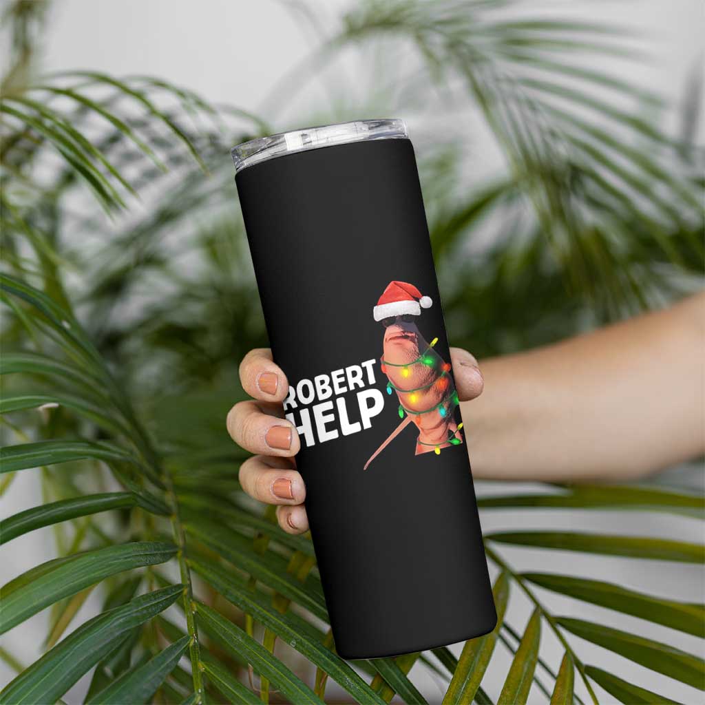 Marcus The Worm Christmas Skinny Tumbler Robert Help Internet Weirdcore Brainrot Humor - Wonder Print Shop