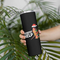 Marcus The Worm Christmas Skinny Tumbler Robert Help Internet Weirdcore Brainrot Humor - Wonder Print Shop