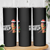 Marcus The Worm Christmas Skinny Tumbler Robert Help Internet Weirdcore Brainrot Humor - Wonder Print Shop
