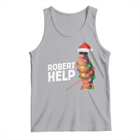 Marcus The Worm Christmas Tank Top Robert Help Internet Weirdcore Brainrot Humor - Wonder Print Shop