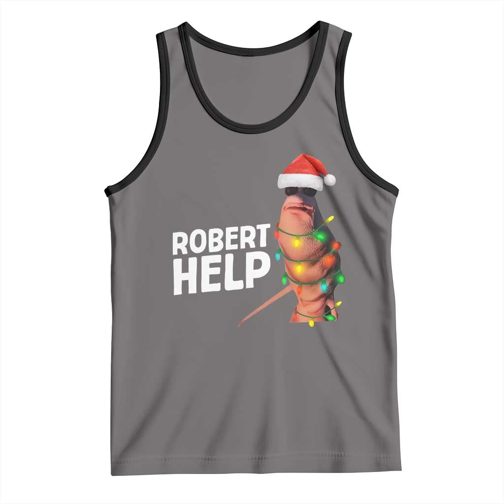 Marcus The Worm Christmas Tank Top Robert Help Internet Weirdcore Brainrot Humor - Wonder Print Shop