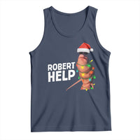 Marcus The Worm Christmas Tank Top Robert Help Internet Weirdcore Brainrot Humor - Wonder Print Shop