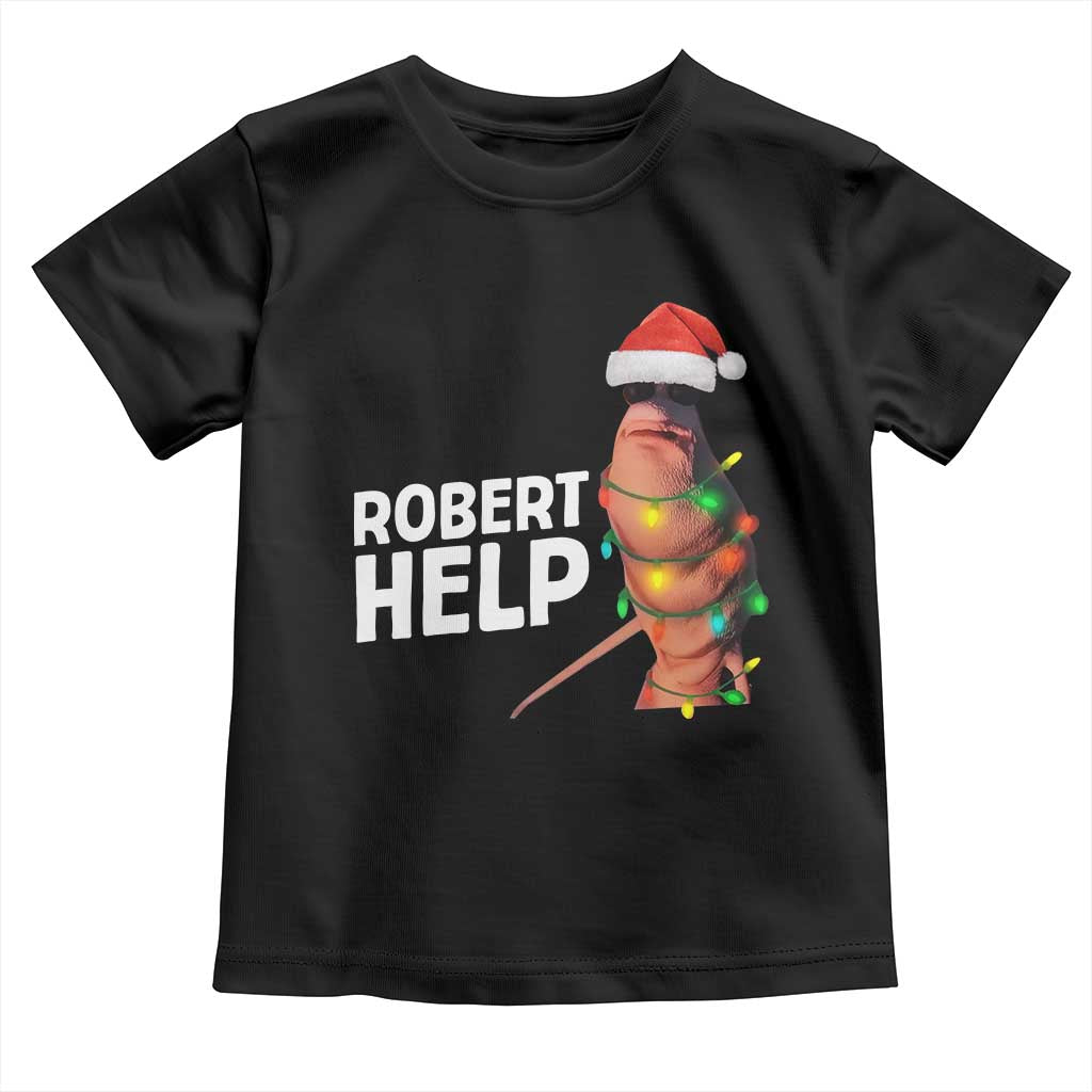 Marcus The Worm Christmas Toddler T Shirt Robert Help Internet Weirdcore Brainrot Humor - Wonder Print Shop