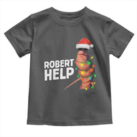 Marcus The Worm Christmas Toddler T Shirt Robert Help Internet Weirdcore Brainrot Humor - Wonder Print Shop