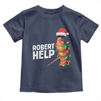 Marcus The Worm Christmas Toddler T Shirt Robert Help Internet Weirdcore Brainrot Humor - Wonder Print Shop