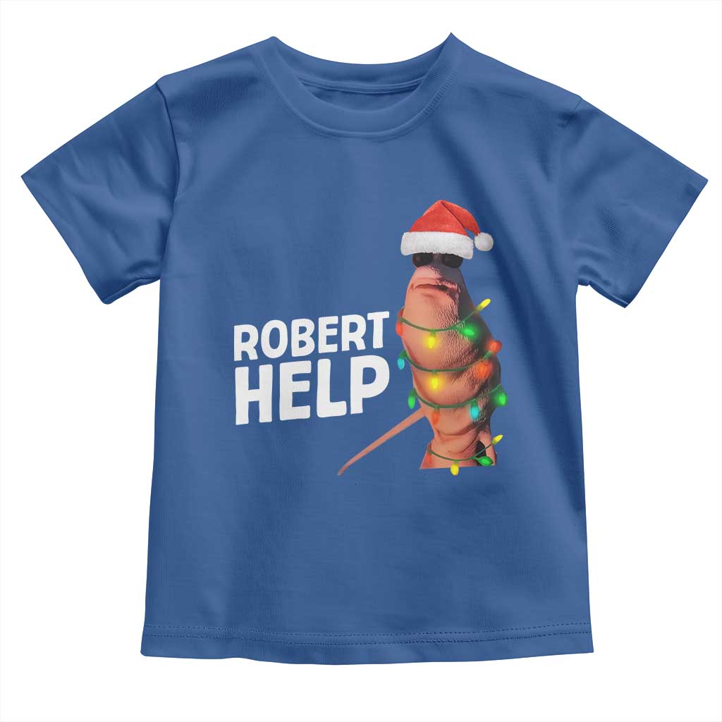 Marcus The Worm Christmas Toddler T Shirt Robert Help Internet Weirdcore Brainrot Humor - Wonder Print Shop