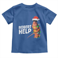 Marcus The Worm Christmas Toddler T Shirt Robert Help Internet Weirdcore Brainrot Humor - Wonder Print Shop