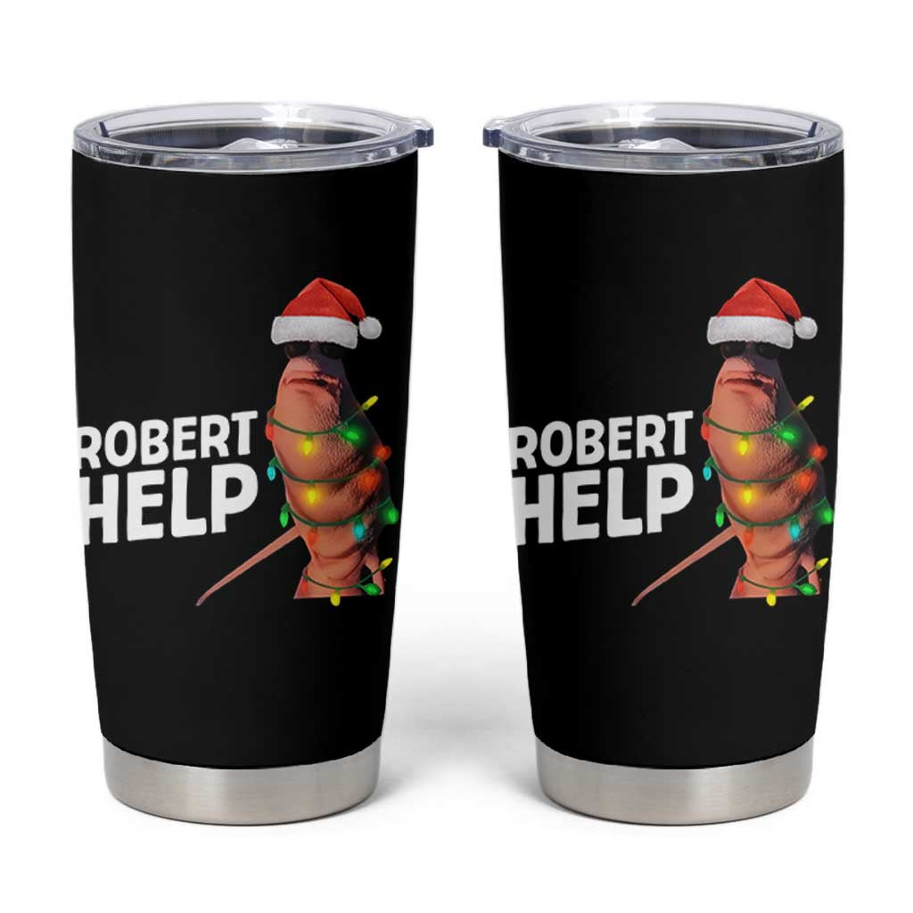 Marcus The Worm Christmas Tumbler Cup Robert Help Internet Weirdcore Brainrot Humor - Wonder Print Shop