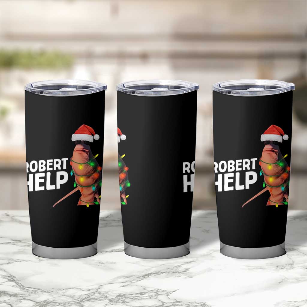 Marcus The Worm Christmas Tumbler Cup Robert Help Internet Weirdcore Brainrot Humor - Wonder Print Shop
