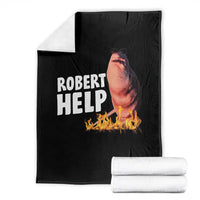 Marcus The Worm Throw Blanket Funny Brainrot Meme Robert Help - Wonder Print Shop