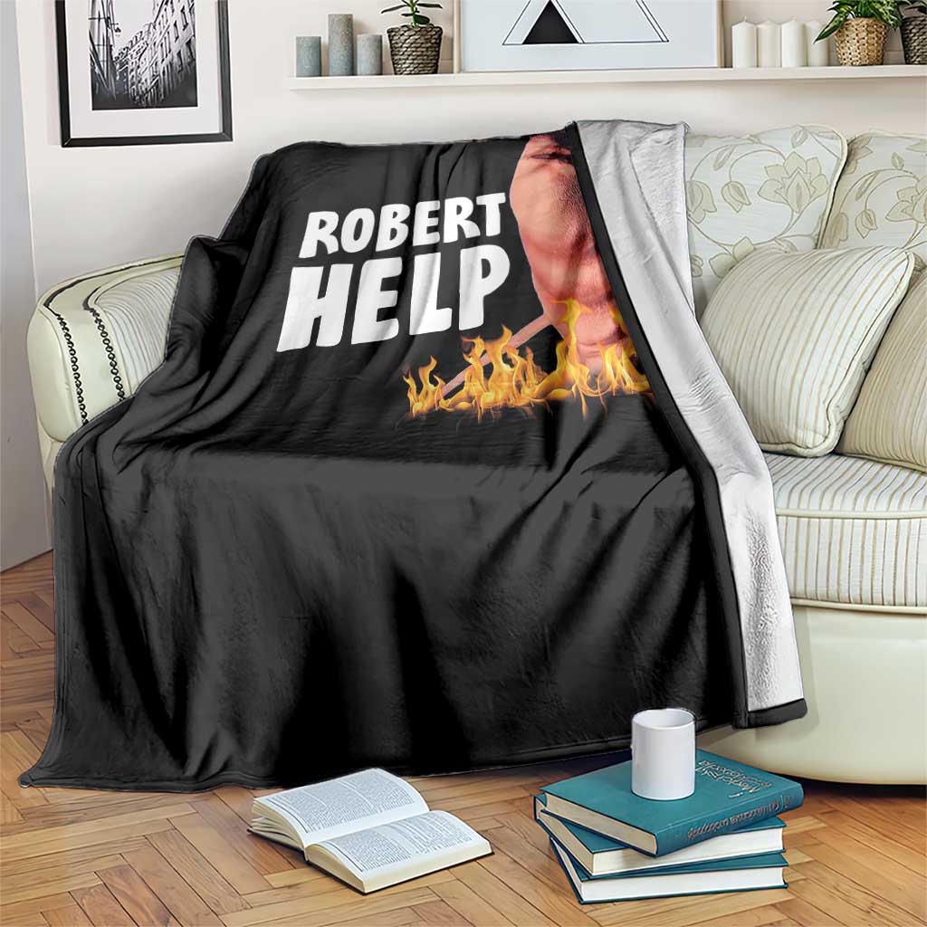 Marcus The Worm Throw Blanket Funny Brainrot Meme Robert Help - Wonder Print Shop