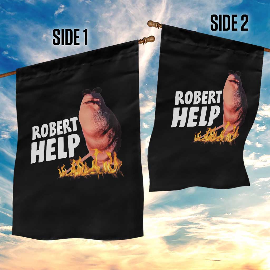 Marcus The Worm Garden Flag Funny Brainrot Meme Robert Help - Wonder Print Shop
