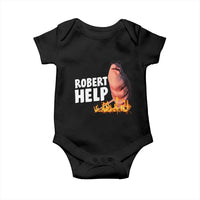Marcus The Worm Baby Onesie Funny Brainrot Meme Robert Help - Wonder Print Shop