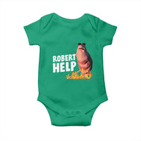 Marcus The Worm Baby Onesie Funny Brainrot Meme Robert Help - Wonder Print Shop