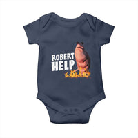 Marcus The Worm Baby Onesie Funny Brainrot Meme Robert Help - Wonder Print Shop