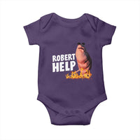 Marcus The Worm Baby Onesie Funny Brainrot Meme Robert Help - Wonder Print Shop