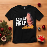Marcus The Worm T Shirt Funny Brainrot Meme Robert Help - Wonder Print Shop