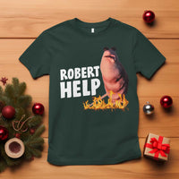 Marcus The Worm T Shirt Funny Brainrot Meme Robert Help - Wonder Print Shop