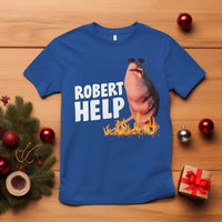 Marcus The Worm T Shirt Funny Brainrot Meme Robert Help - Wonder Print Shop