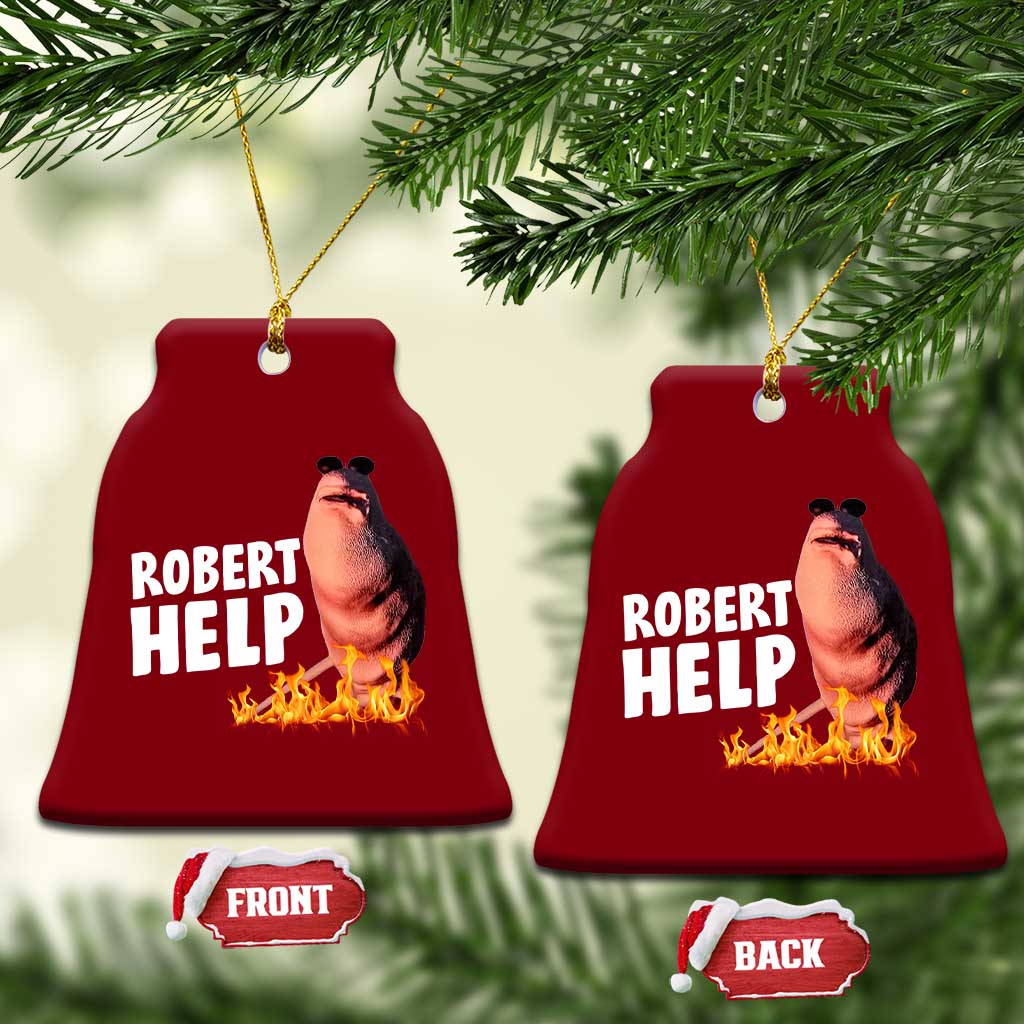 Marcus The Worm Ceramic Ornament Funny Brainrot Meme Robert Help - Wonder Print Shop
