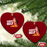 Marcus The Worm Ceramic Ornament Funny Brainrot Meme Robert Help - Wonder Print Shop