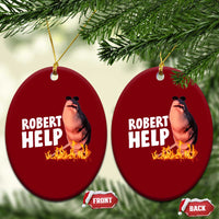 Marcus The Worm Ceramic Ornament Funny Brainrot Meme Robert Help - Wonder Print Shop