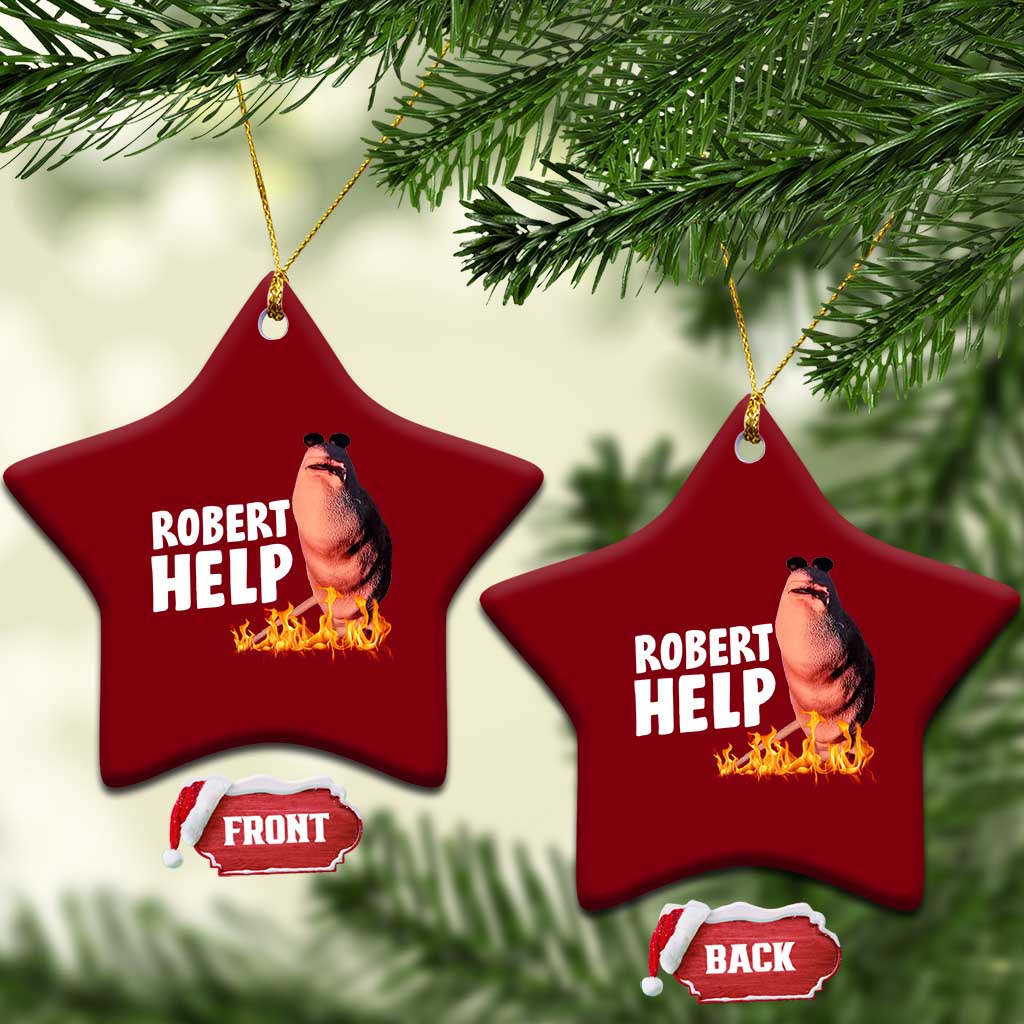 Marcus The Worm Ceramic Ornament Funny Brainrot Meme Robert Help - Wonder Print Shop