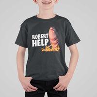 Marcus The Worm T Shirt For Kid Funny Brainrot Meme Robert Help - Wonder Print Shop