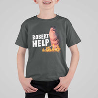 Marcus The Worm T Shirt For Kid Funny Brainrot Meme Robert Help - Wonder Print Shop