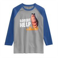 Marcus The Worm Raglan Shirt Funny Brainrot Meme Robert Help - Wonder Print Shop