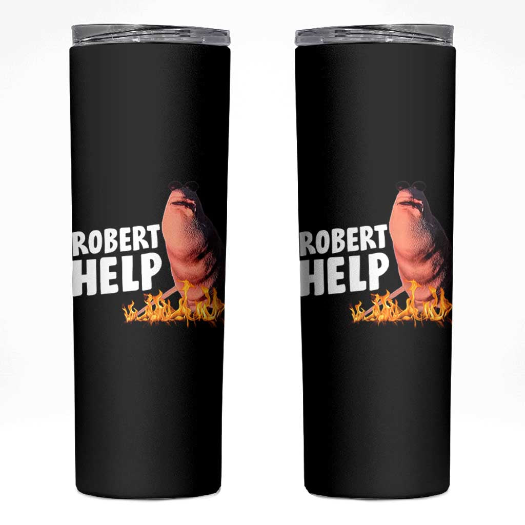 Marcus The Worm Skinny Tumbler Funny Brainrot Meme Robert Help - Wonder Print Shop