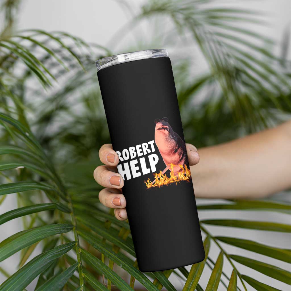 Marcus The Worm Skinny Tumbler Funny Brainrot Meme Robert Help - Wonder Print Shop