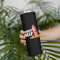 Marcus The Worm Skinny Tumbler Funny Brainrot Meme Robert Help - Wonder Print Shop