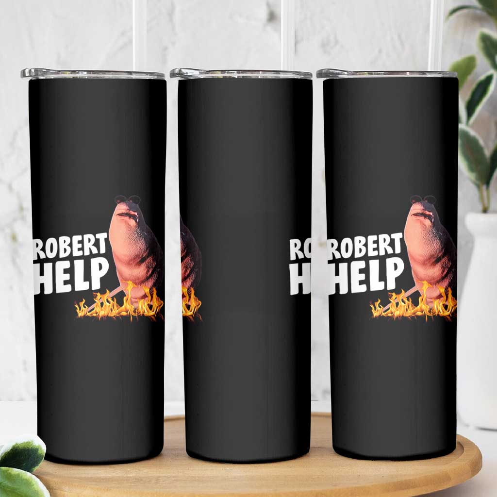 Marcus The Worm Skinny Tumbler Funny Brainrot Meme Robert Help - Wonder Print Shop