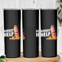 Marcus The Worm Skinny Tumbler Funny Brainrot Meme Robert Help - Wonder Print Shop