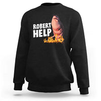 Marcus The Worm Sweatshirt Funny Brainrot Meme Robert Help - Wonder Print Shop