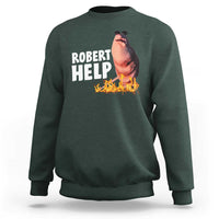 Marcus The Worm Sweatshirt Funny Brainrot Meme Robert Help - Wonder Print Shop