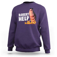 Marcus The Worm Sweatshirt Funny Brainrot Meme Robert Help - Wonder Print Shop