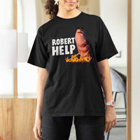 Marcus The Worm T Shirt For Women Funny Brainrot Meme Robert Help - Wonder Print Shop