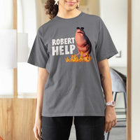Marcus The Worm T Shirt For Women Funny Brainrot Meme Robert Help - Wonder Print Shop