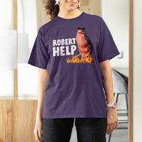 Marcus The Worm T Shirt For Women Funny Brainrot Meme Robert Help - Wonder Print Shop