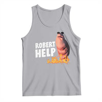 Marcus The Worm Tank Top Funny Brainrot Meme Robert Help - Wonder Print Shop