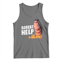 Marcus The Worm Tank Top Funny Brainrot Meme Robert Help - Wonder Print Shop