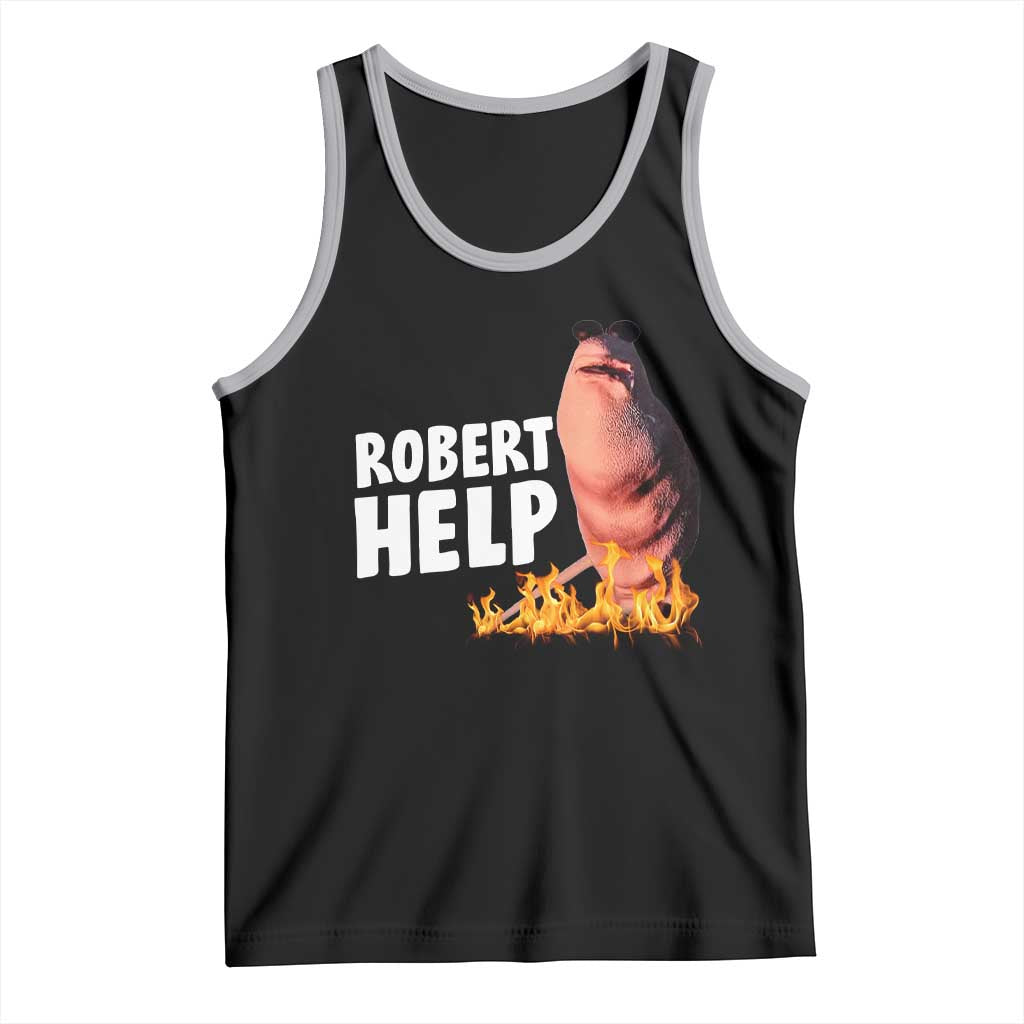 Marcus The Worm Tank Top Funny Brainrot Meme Robert Help - Wonder Print Shop