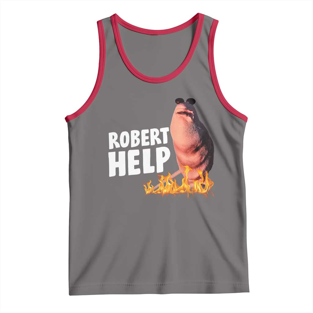 Marcus The Worm Tank Top Funny Brainrot Meme Robert Help - Wonder Print Shop