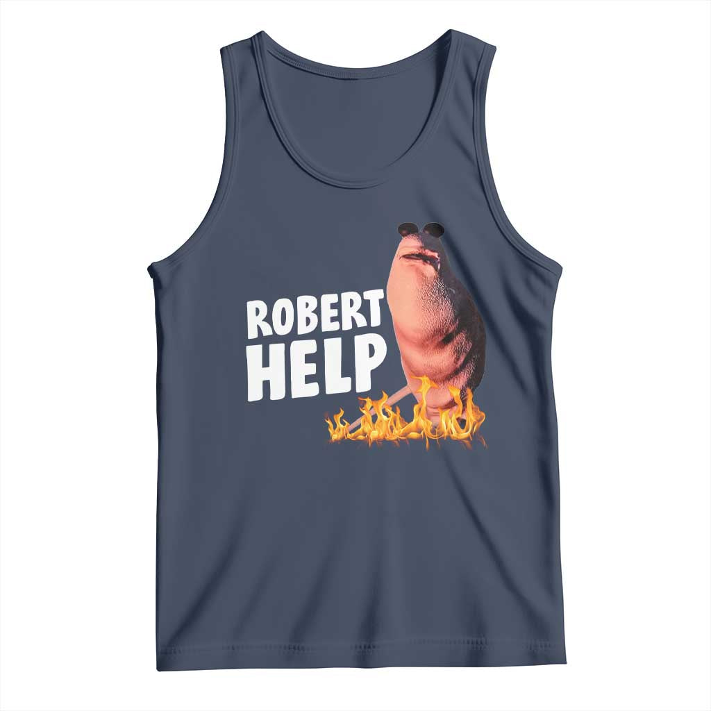 Marcus The Worm Tank Top Funny Brainrot Meme Robert Help - Wonder Print Shop