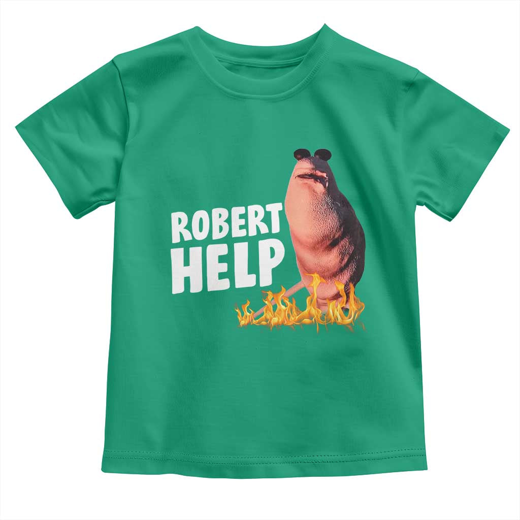 Marcus The Worm Toddler T Shirt Funny Brainrot Meme Robert Help - Wonder Print Shop