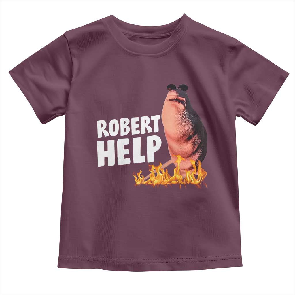 Marcus The Worm Toddler T Shirt Funny Brainrot Meme Robert Help - Wonder Print Shop
